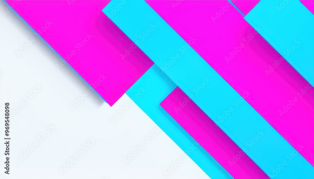 Abstract geometric design with vibrant pink and blue shapes layered on a light background. Abstract geometric design with vibrant pink and blue shapes layered on a light background.