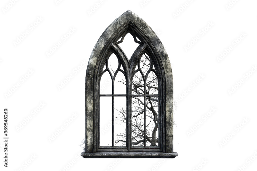 Gothic arched window frame isolated on a transparent background. Perfect for architectural and historical concepts and designs. Gothic arched window frame isolated on a transparent background. Perfect for architectural and historical concepts and designs.