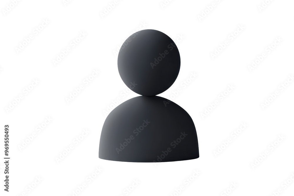 Minimalist 3D avatar icon in dark tones on transparent background, perfect for profiles, placeholders, and website interfaces. Minimalist 3D avatar icon in dark tones on transparent background, perfect for profiles, placeholders, and website interfaces.