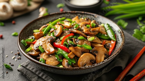 Delicious Mushroom Stir Fry with Fresh Vegetables