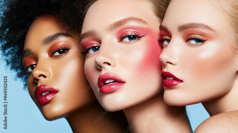 Create a campaign for a makeup brand focused on inclusivity, using the wide range of colors in the image to represent diversity and choice, Create a campaign for a makeup brand focused on inclusivity, using the wide range of colors in the image to represent diversity and choice,