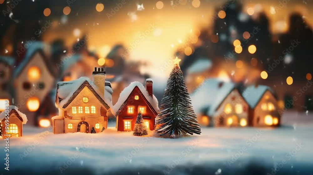 Magical Christmas Village Slow Zoom In Magical Christmas Village Slow Zoom In