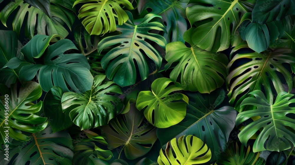 Tropical leaves background illustration generated by ai Tropical leaves background illustration generated by ai