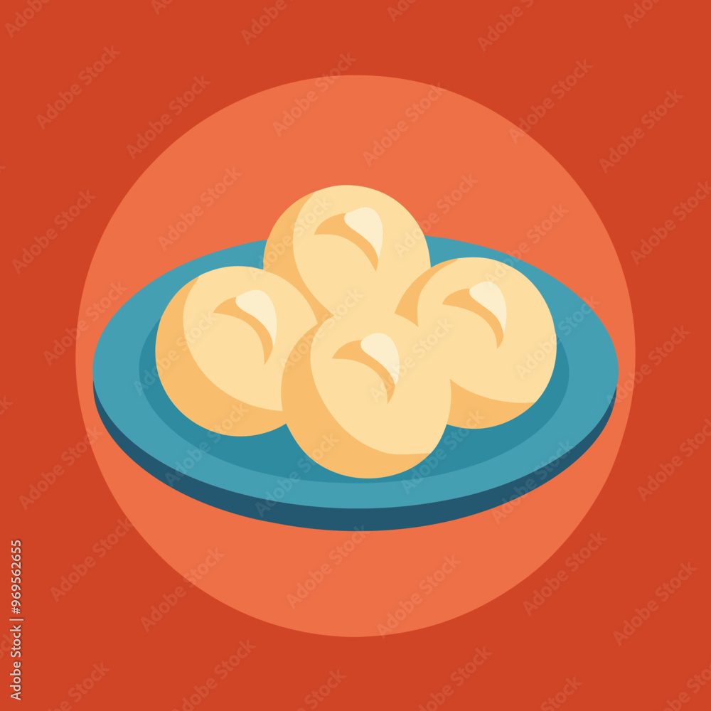 Pelmeni vector illustration Pelmeni vector illustration