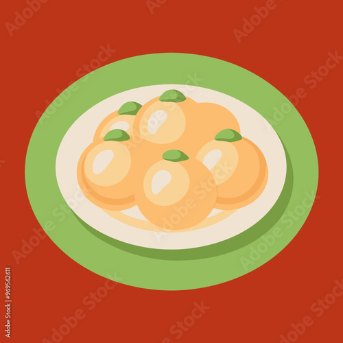 Pelmeni vector illustration