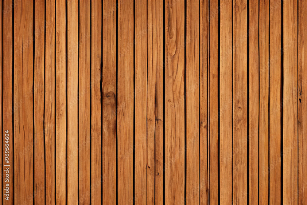 Close-up view of a brown wood panel with vertical planks. Close-up view of a brown wood panel with vertical planks.