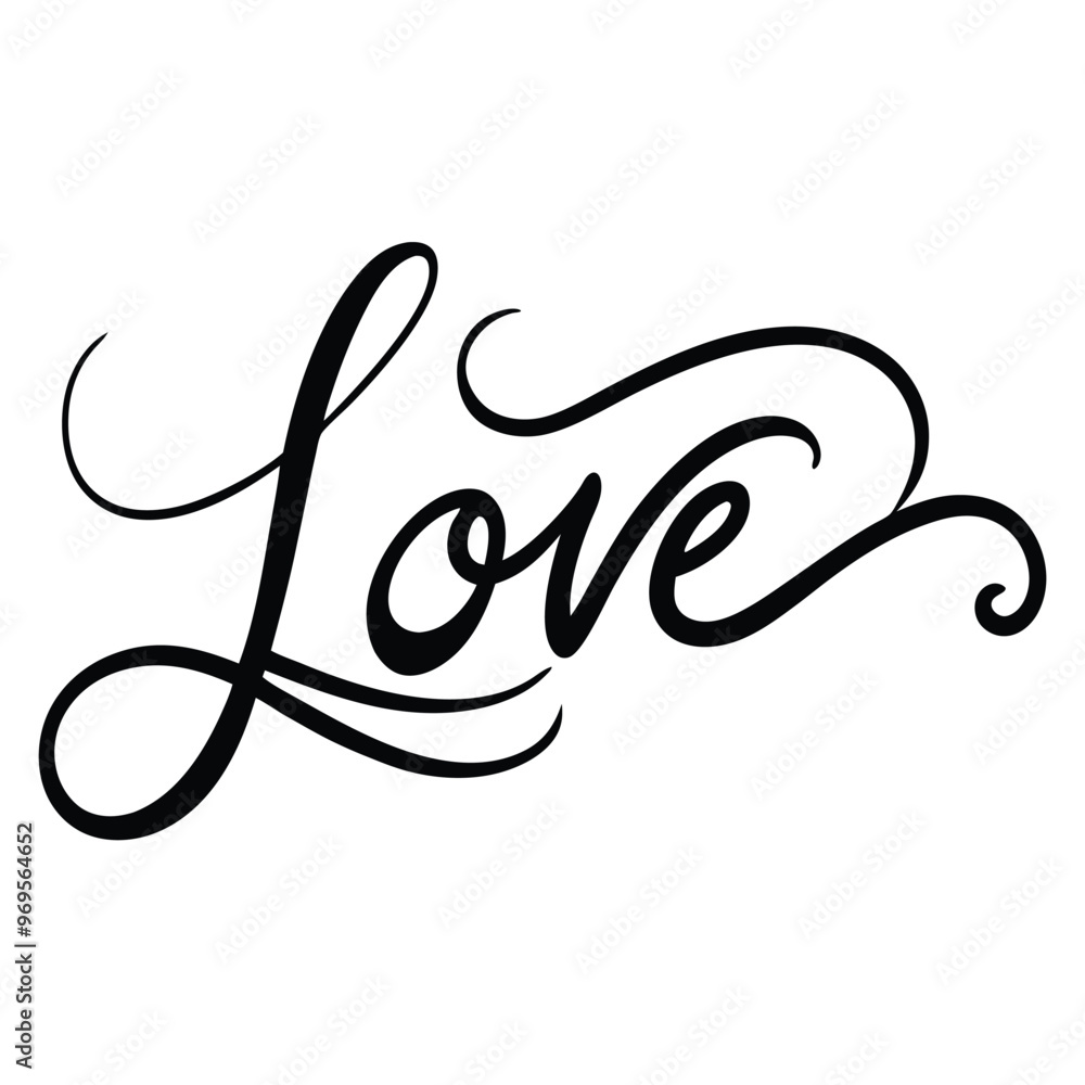a design text with Love, stylish script font. vector illustration a design text with Love, stylish script font. vector illustration