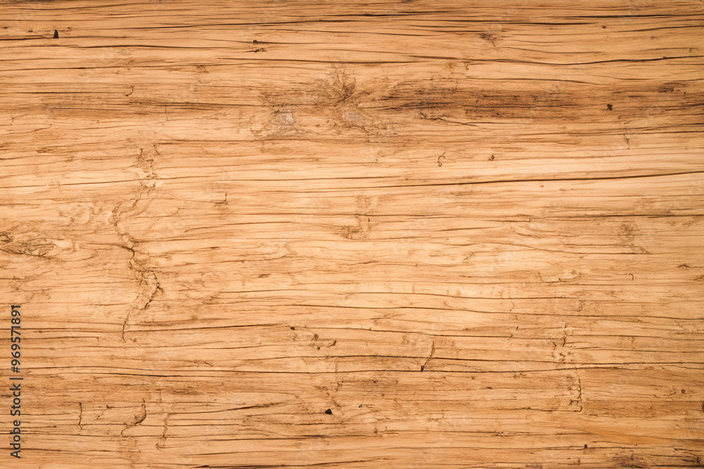 Close-up shot of light brown wood with a rustic, weathered texture. Close-up shot of light brown wood with a rustic, weathered texture.