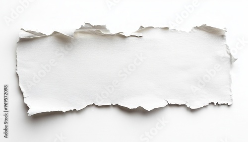 A clean, torn edge of white paper on a white background, great for overlays, presentations, or artistic designs.