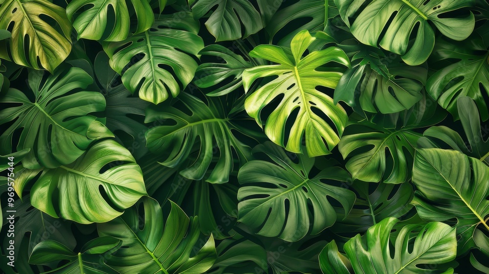 Tropical leaves background illustration generated by ai Tropical leaves background illustration generated by ai