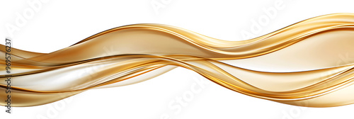 Obraz na płótnie luxury abstract shiny golden wave on transparent background. design element. elegant gradient gold color w salonie