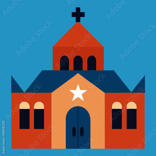 synagogue vector illustration