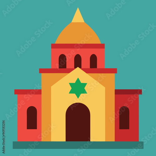 synagogue vector illustration