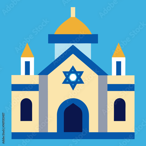 synagogue vector illustration