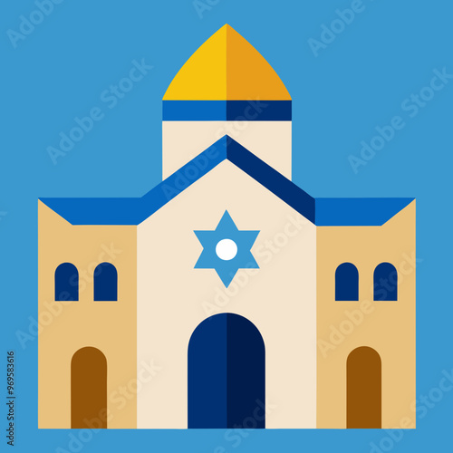 synagogue vector illustration