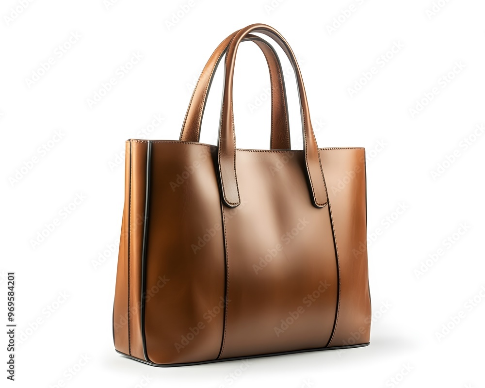 Stylish brown leather tote bag with smooth texture and spacious interior, perfect for everyday use and travel. Stylish brown leather tote bag with smooth texture and spacious interior, perfect for everyday use and travel.
