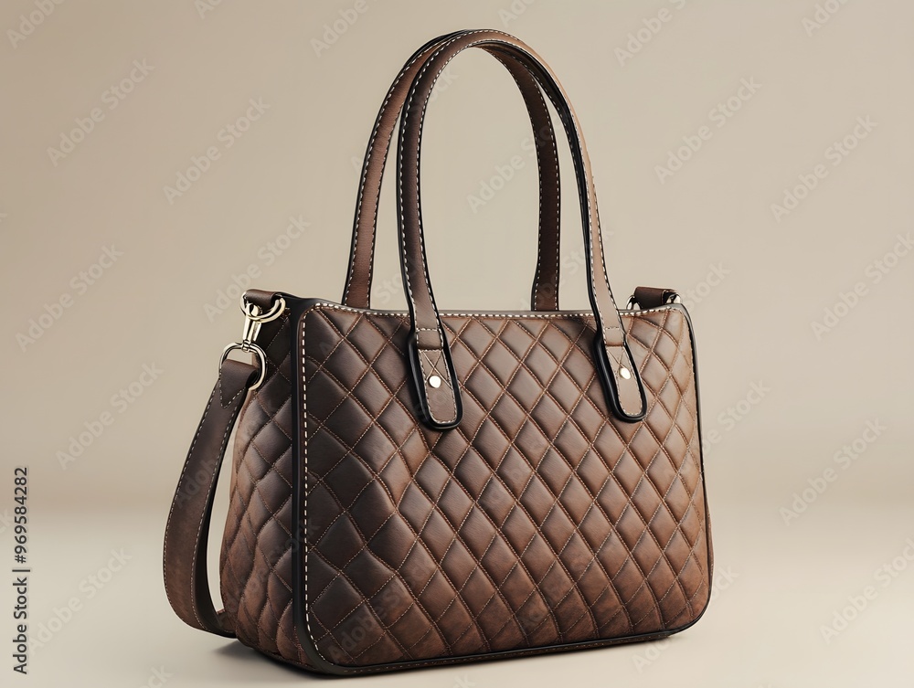 Stylish brown quilted handbag with dual straps, perfect for daily use or special occasions. A blend of elegance and functionality. Stylish brown quilted handbag with dual straps, perfect for daily use or special occasions. A blend of elegance and functionality.