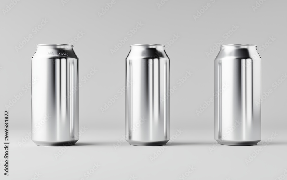 Create a concept for a minimalist beverage brand that uses these silver cans as part of a broader visual identity focused on simplicity and purity Create a concept for a minimalist beverage brand that uses these silver cans as part of a broader visual identity focused on simplicity and purity