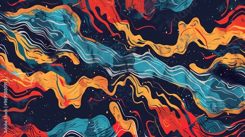 River pattern wallpaper