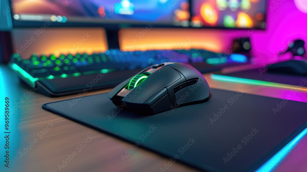 High-Performance Gaming Mouse on a Modern Desk Setup High-Performance Gaming Mouse on a Modern Desk Setup