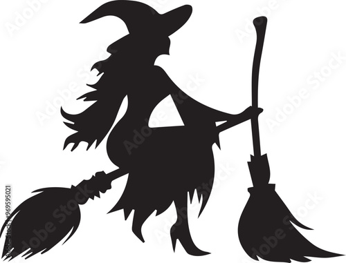  Witch silhouette vector EPS photo