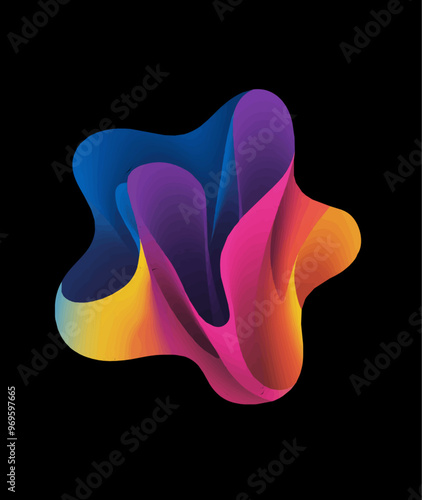Creative generative AI image with beige pink and blue yellow  pattern as abstract background