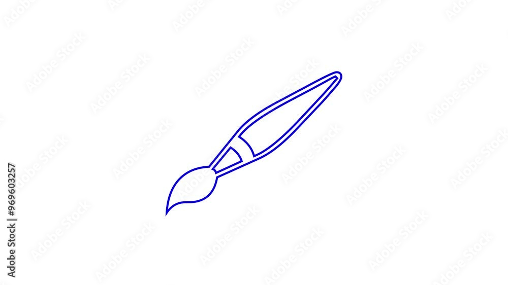 paint brush icon animation on white background paint brush icon animation on white background