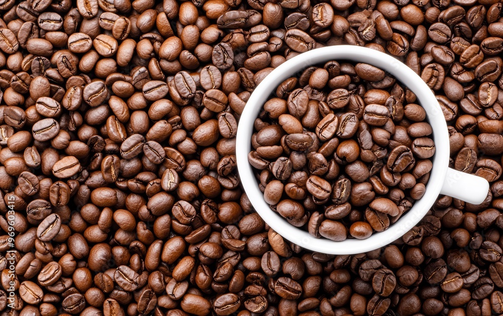 How can the coffee beans in the image represent the rejuvenating qualities of coffee-based beauty products, such as scrubs and masks How can the coffee beans in the image represent the rejuvenating qualities of coffee-based beauty products, such as scrubs and masks