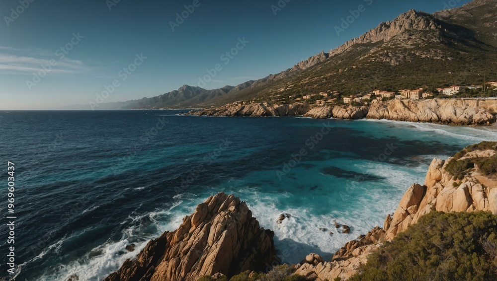 Seaside landscape in Corsic Seaside landscape in Corsic