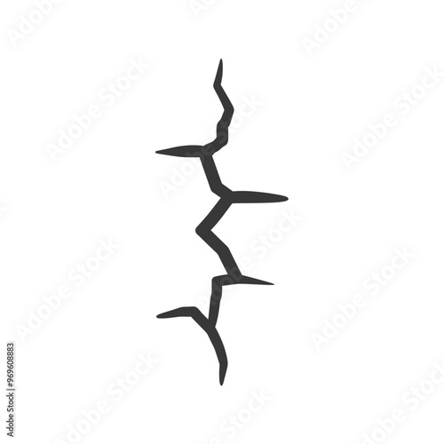 A Simple Black and White Illustration of a Crack
