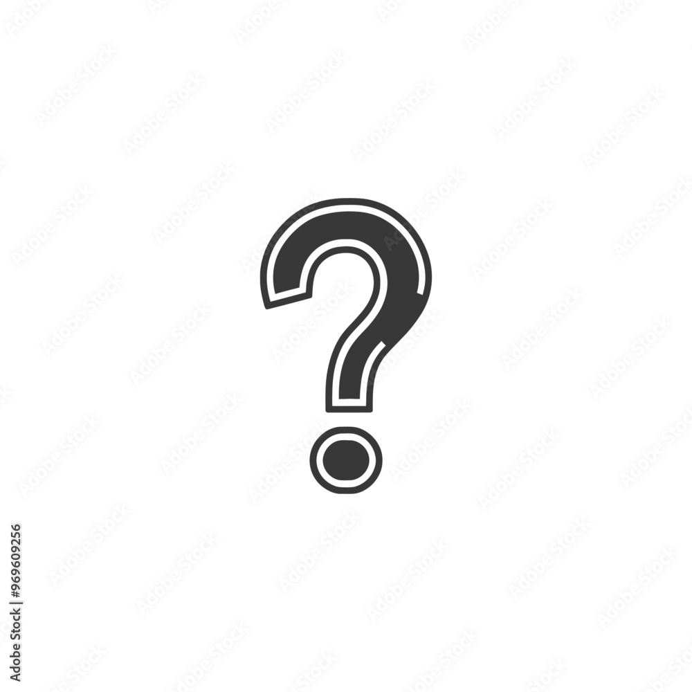 A Simple Black and White Question Mark Icon A Simple Black and White Question Mark Icon