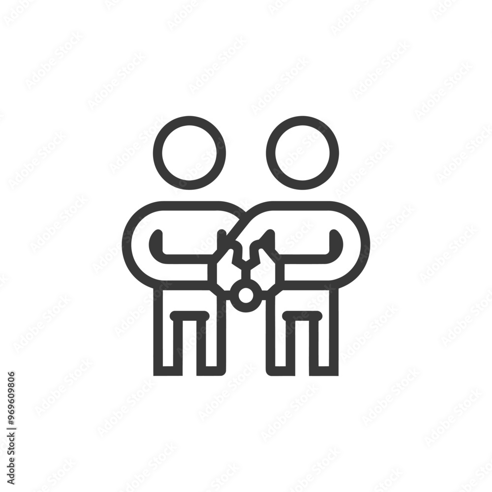 Two People Shaking Hands With Their Arms Extended Two People Shaking Hands With Their Arms Extended