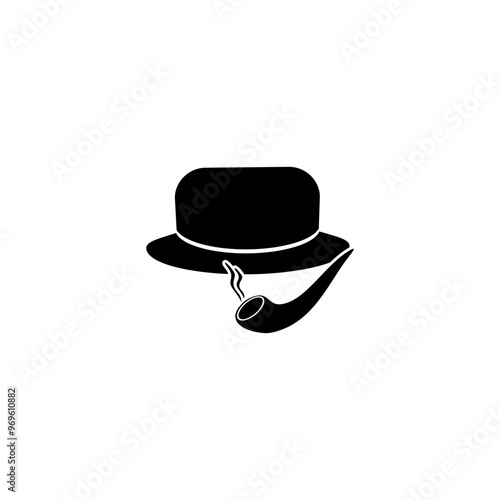 The emblem of the gentlemen\'s club. Men\'s club isolated on white background.