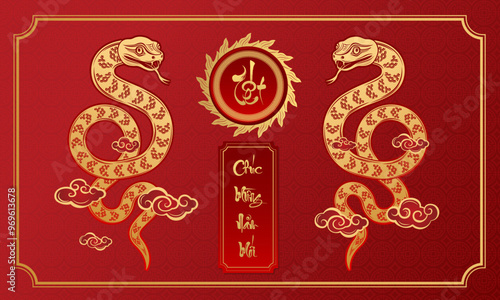 The Lunar New Year's Day - Tet Holiday 2025 (Translation: happy new year)