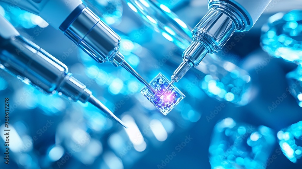 Robotic surgery close-up of robotic arms performing minimally invasive procedure industrial medical design hyper-realistic high resolution Robotic surgery close-up of robotic arms performing minimally invasive procedure industrial medical design hyper-realistic high resolution