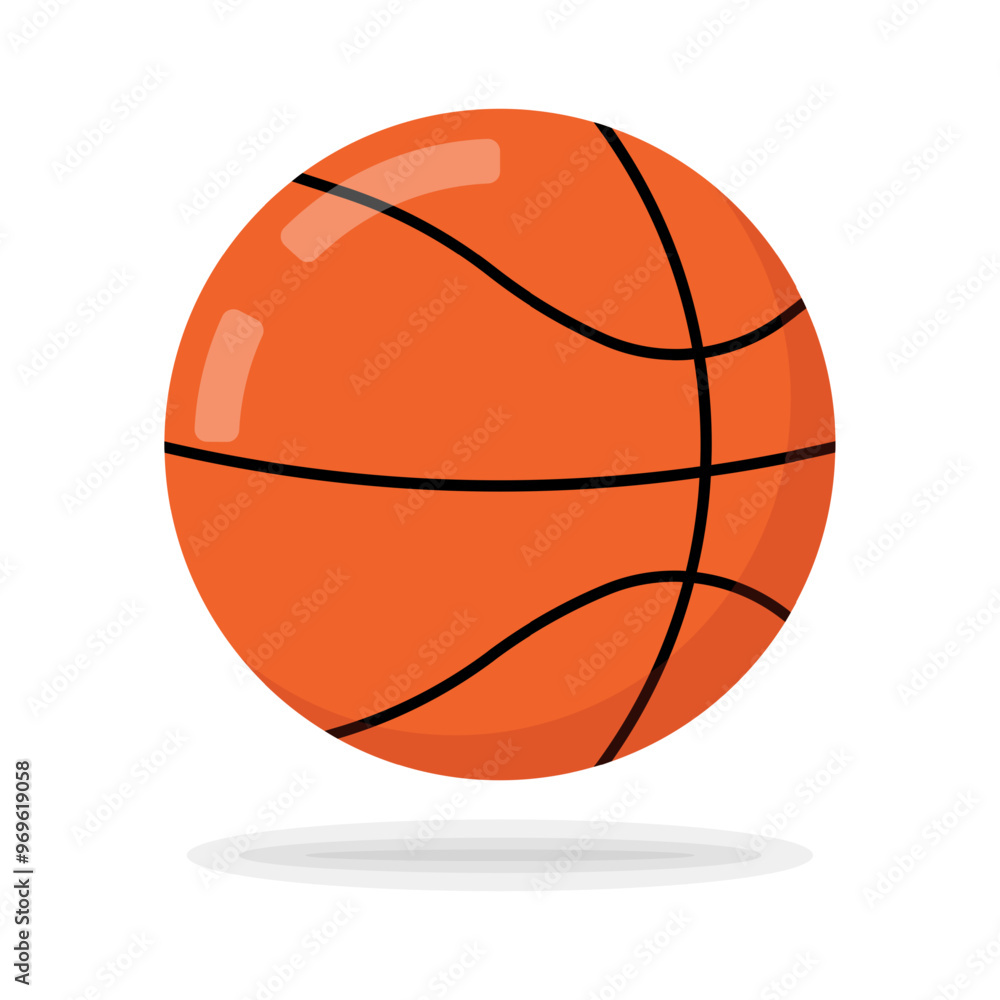Obraz premium Basketball icon. Linear and flat style. Vector icon.