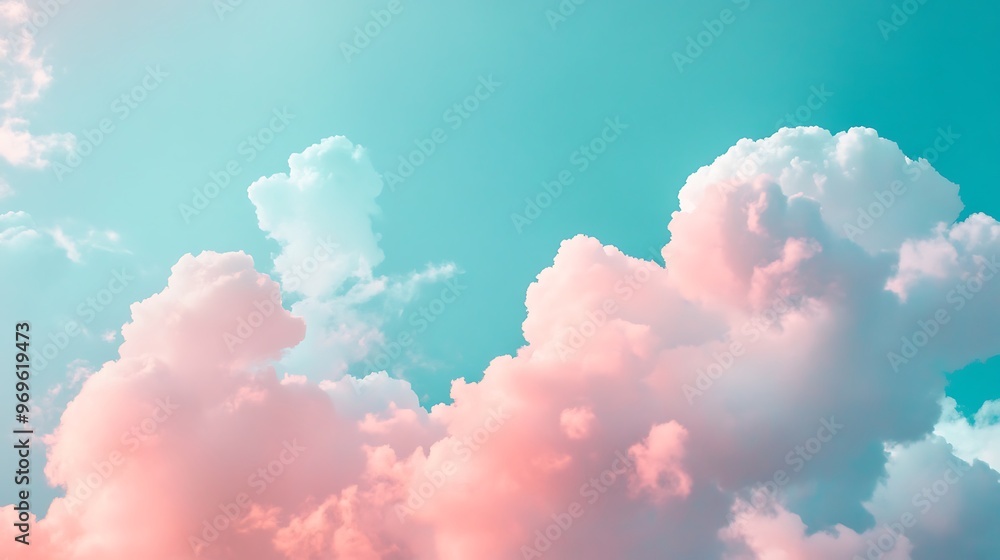 Pastel Pink and Blue Cloudscape. Pastel Pink and Blue Cloudscape.