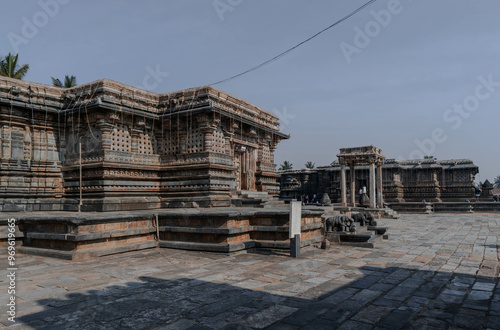 Temple complex in Belur. Karnataka. India.