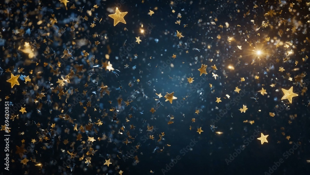 Flying twinkle stars scattered randomly. Flying twinkle stars scattered randomly.