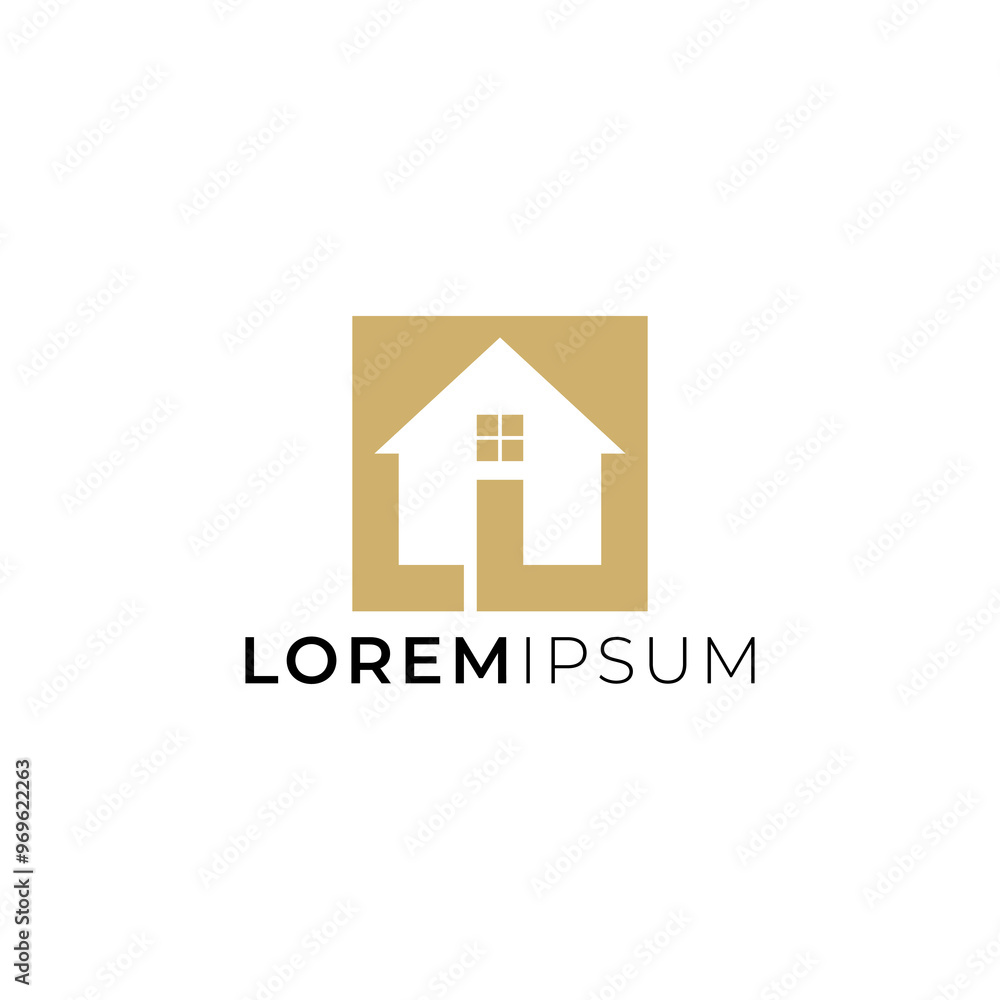 Abstract letter I logo, I home icon vector logo design Abstract letter I logo, I home icon vector logo design