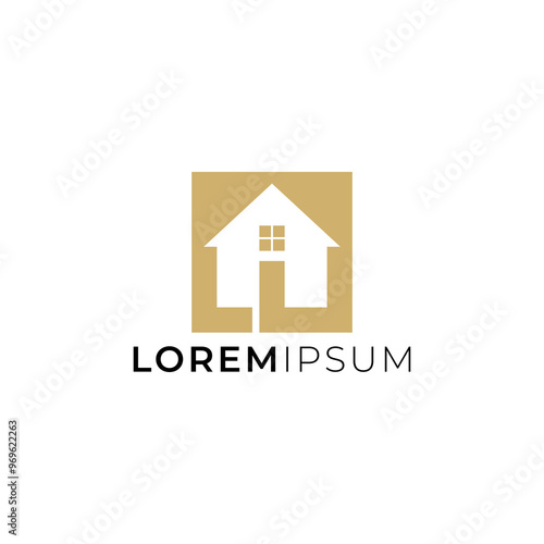 Abstract letter I logo, I home icon vector logo design