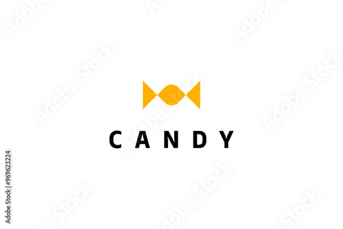 Template logo design solution with candy simple image