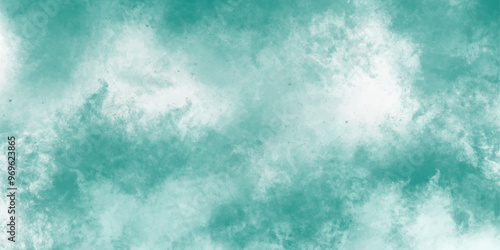 Abstract light blue watercolor cloudiness, mist, or smog background. light blue sky with white background and blurred pattern. Vivid textured aquarelle painted art design background.	
