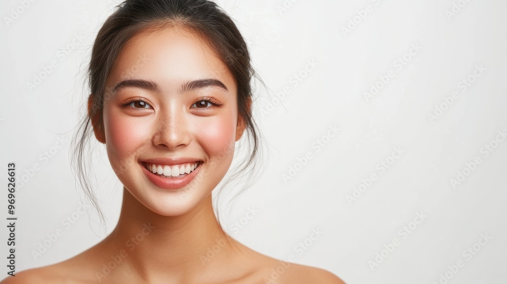 Beautiful Smiling Woman with Clear Skin. Beautiful Smiling Woman with Clear Skin.