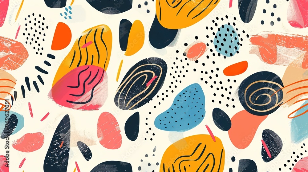 Funky shape pattern wallpaper Funky shape pattern wallpaper