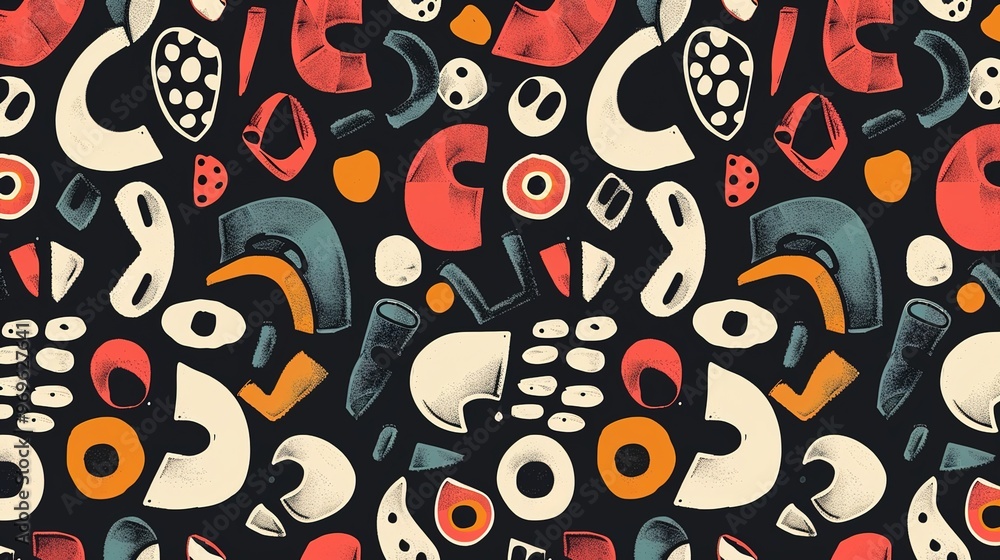 Funky shape pattern wallpaper Funky shape pattern wallpaper