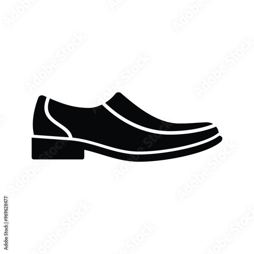 Shoe Loafers icon solid vector design in trendy style