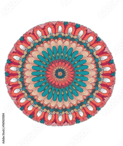 Creative generative AI image with beige pink and green pattern as abstract background