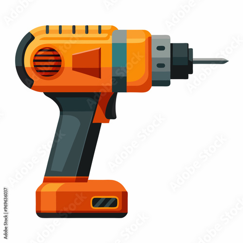 electric drill isolated on white