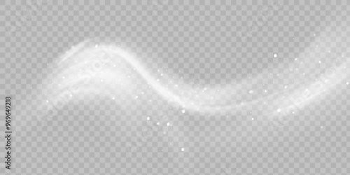 Cold winter wind texture. Holiday vector blizzard. Christmas effect of a cold blizzard. Vector PNG